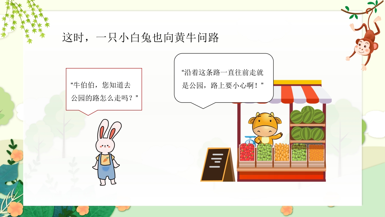 《小猴子问路》儿童幼儿园故事绘本PPT课件10