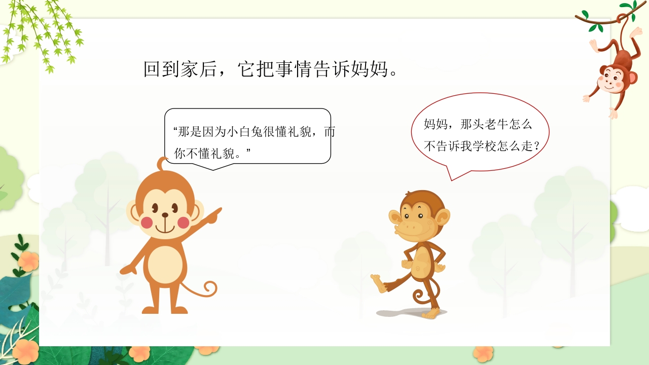 《小猴子问路》儿童幼儿园故事绘本PPT课件13