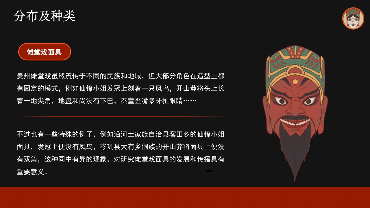 傩戏面具中国非遗文化知识介绍PPT课件17