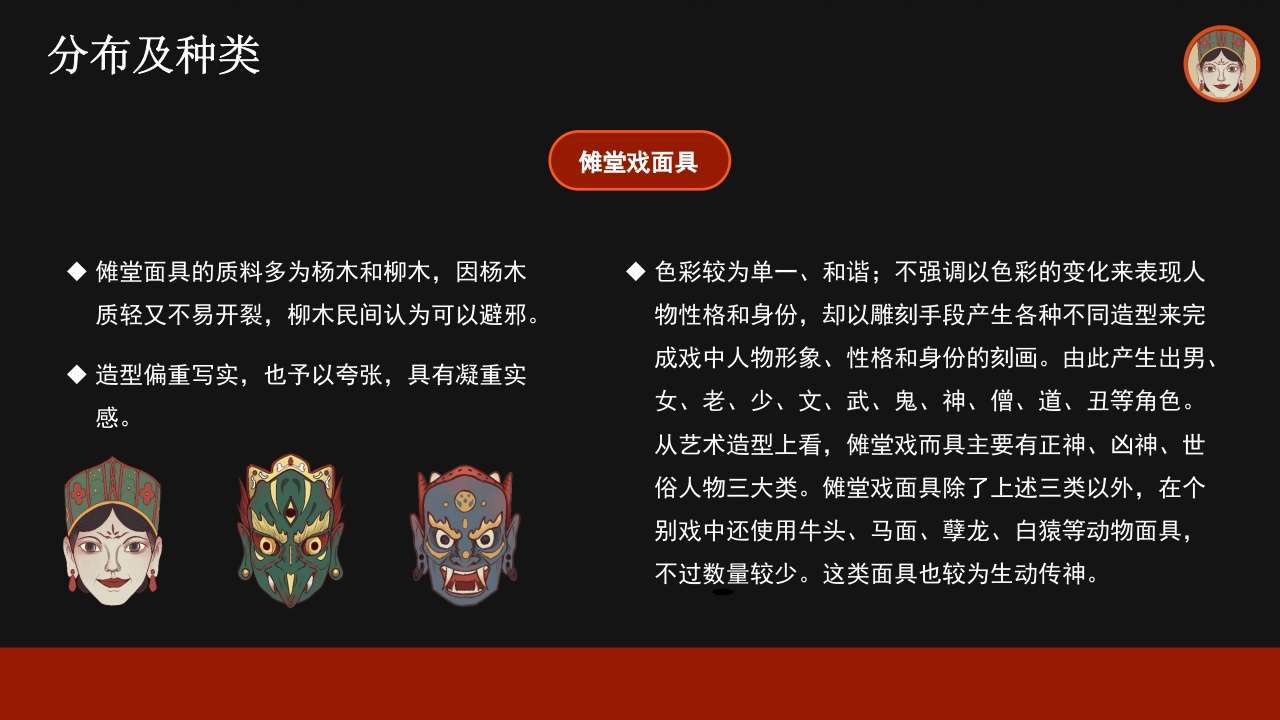 傩戏面具中国非遗文化知识介绍PPT课件20