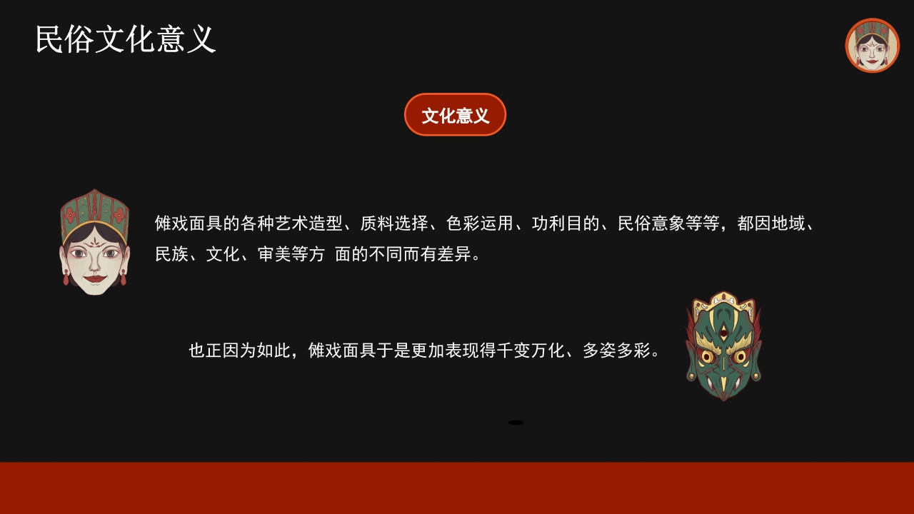 傩戏面具中国非遗文化知识介绍PPT课件27