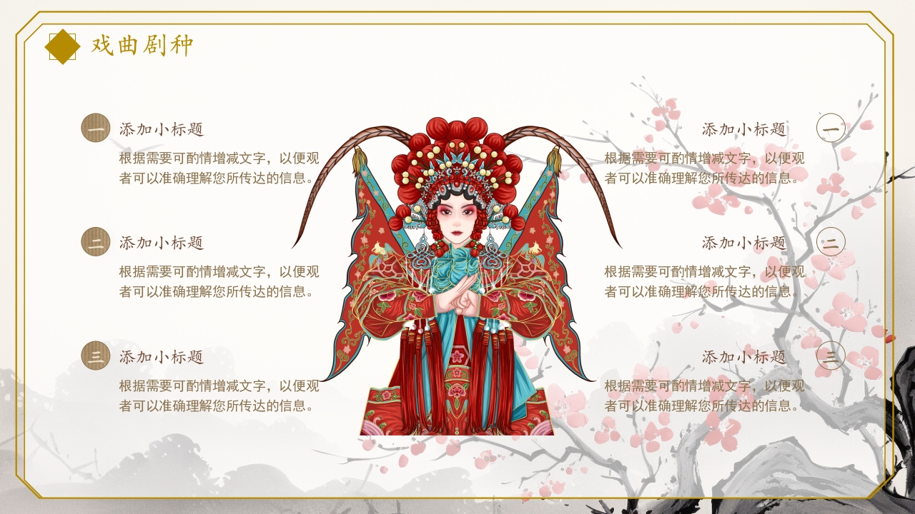 弘扬非遗传统文化中国戏曲介绍PPT模板14