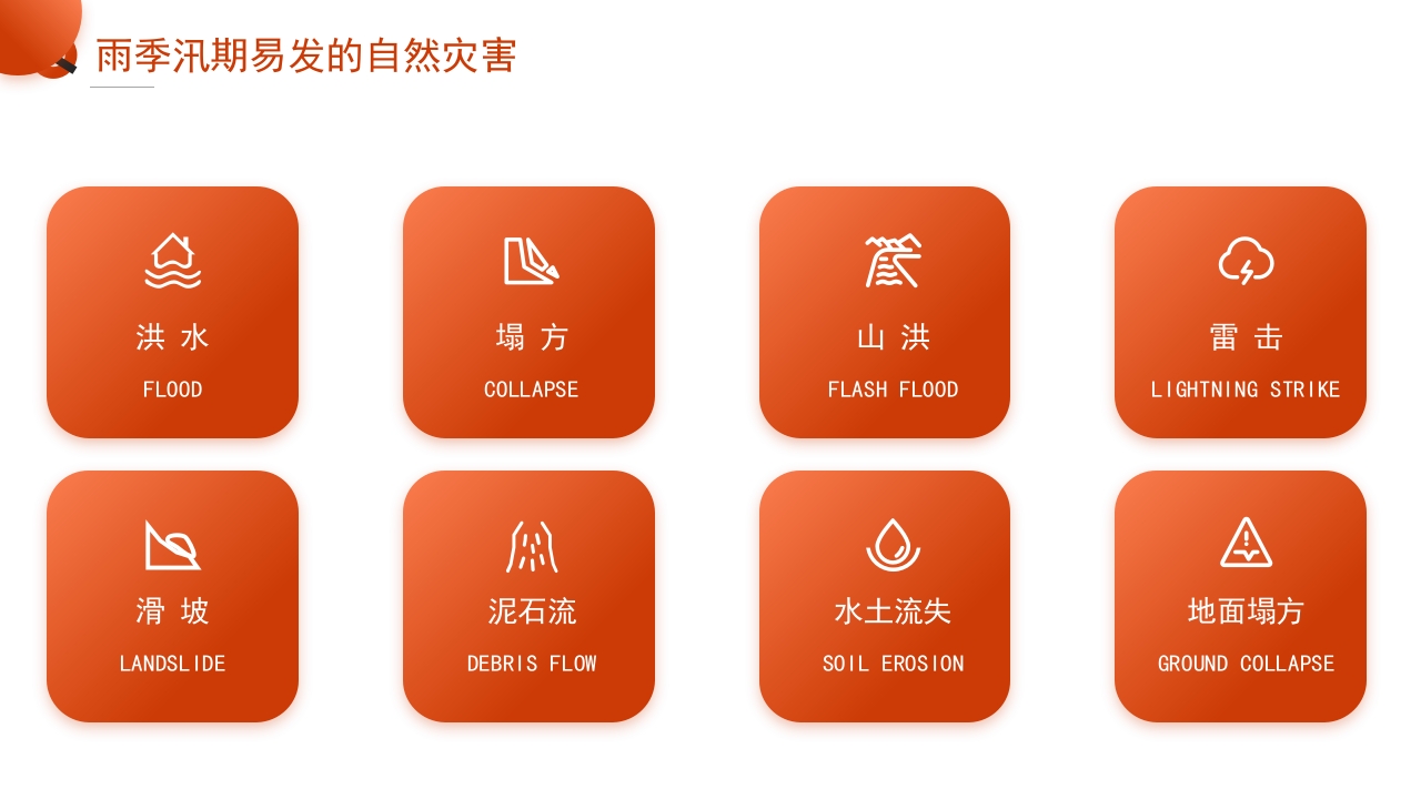 简约风防洪防汛安全教育PPT课件下载6
