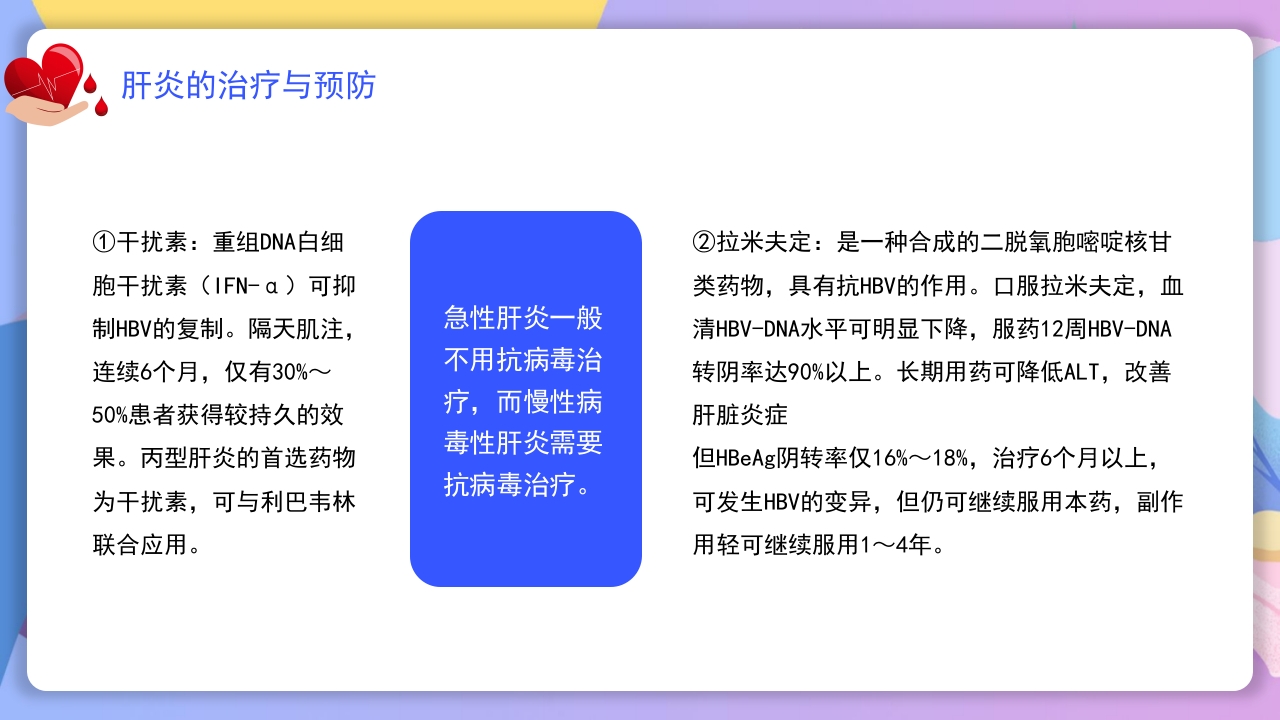 世界肝炎日介绍·肝炎疾病治疗和预防讲解PPT课件17