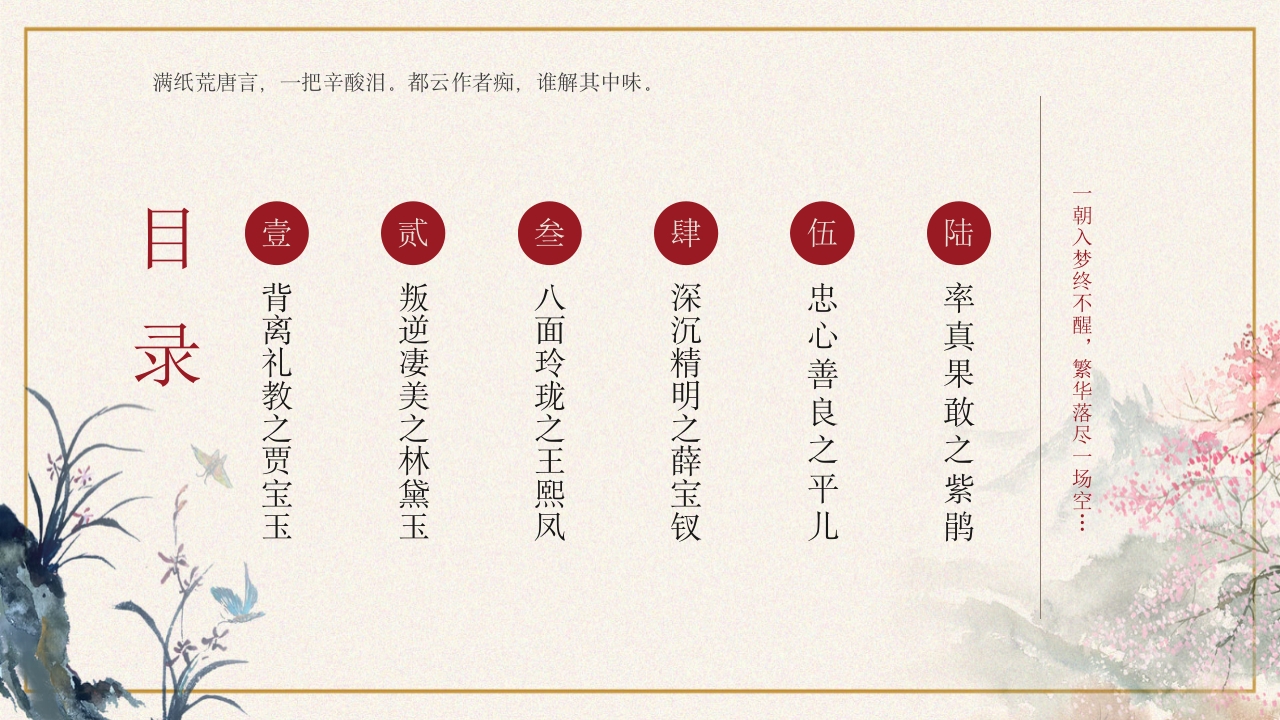 四大名著之红楼梦人物介绍PPT课件2