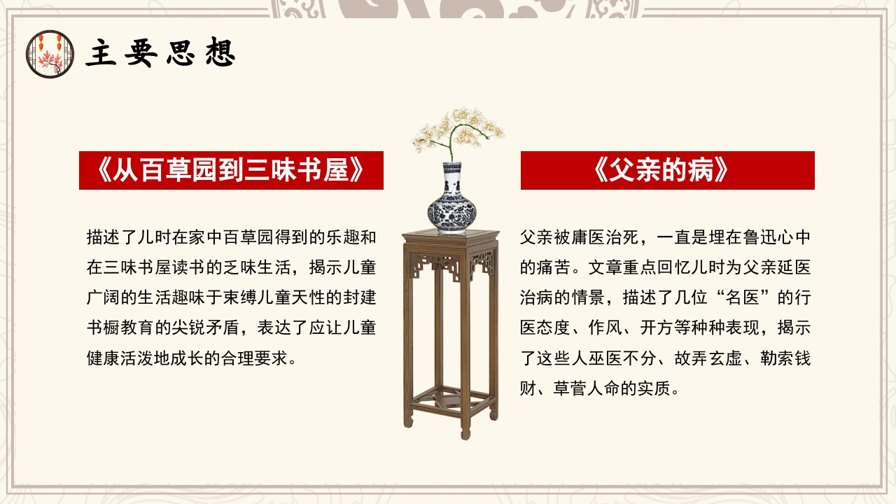 中小学必读名著朝花夕拾鲁迅读后感心得体会好句赏析通用PPT课件13