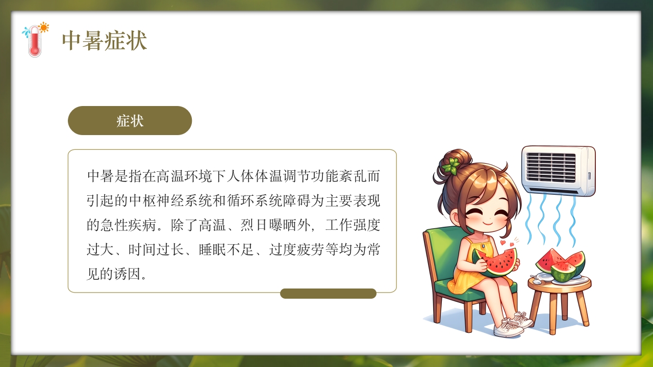 夏季现场急救之中暑的急救知识培训PPT课件11