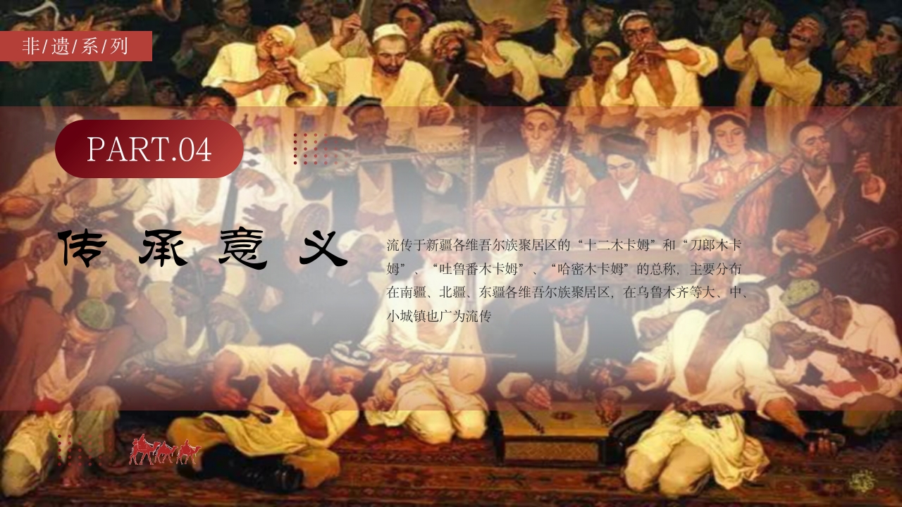 古典风非物质文化遗产新疆维吾尔维吾尔木卡姆艺术PPT课件27