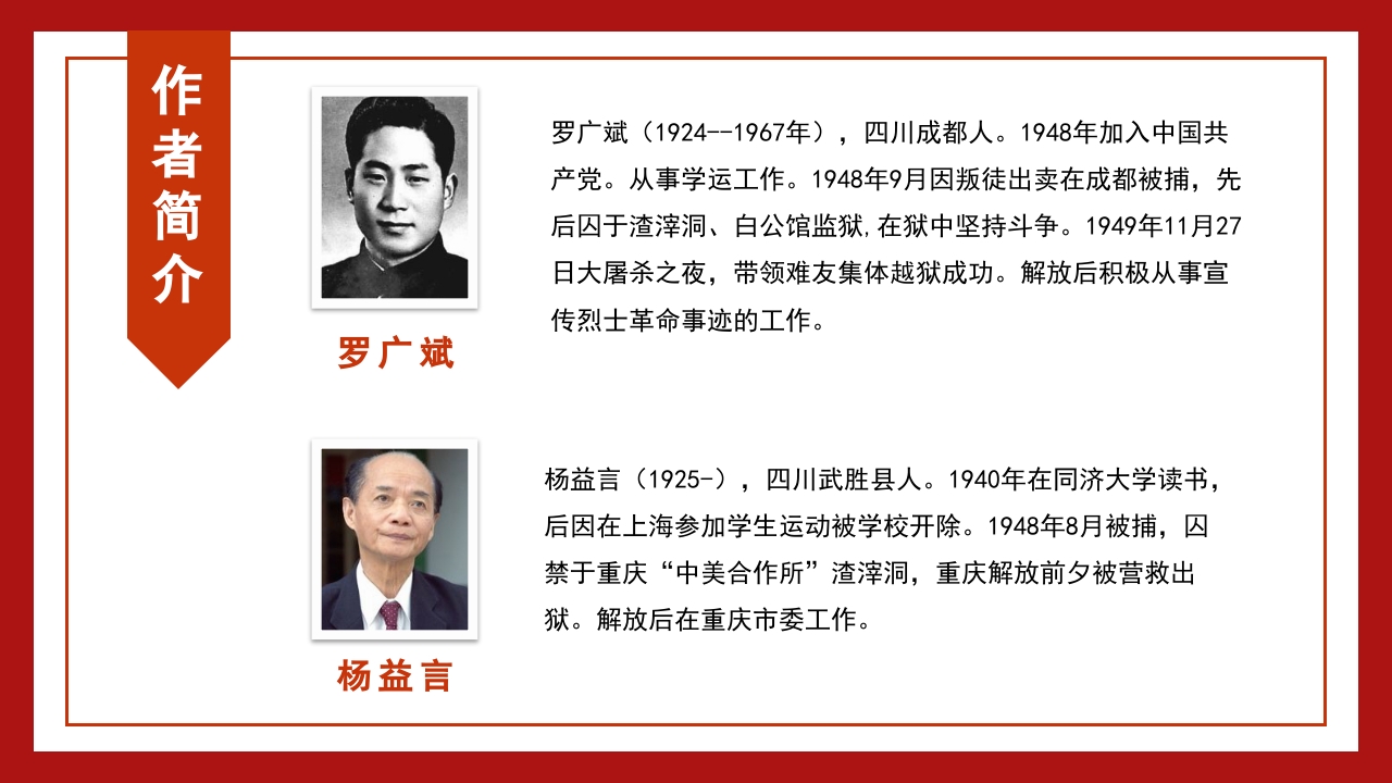 红岩读书分享PPT课件4