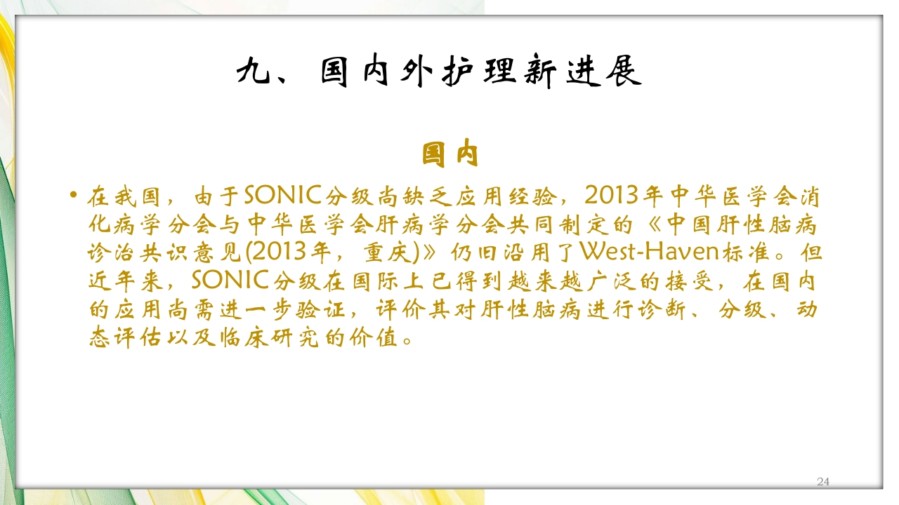 肝性脑病护理查房PPT课件24