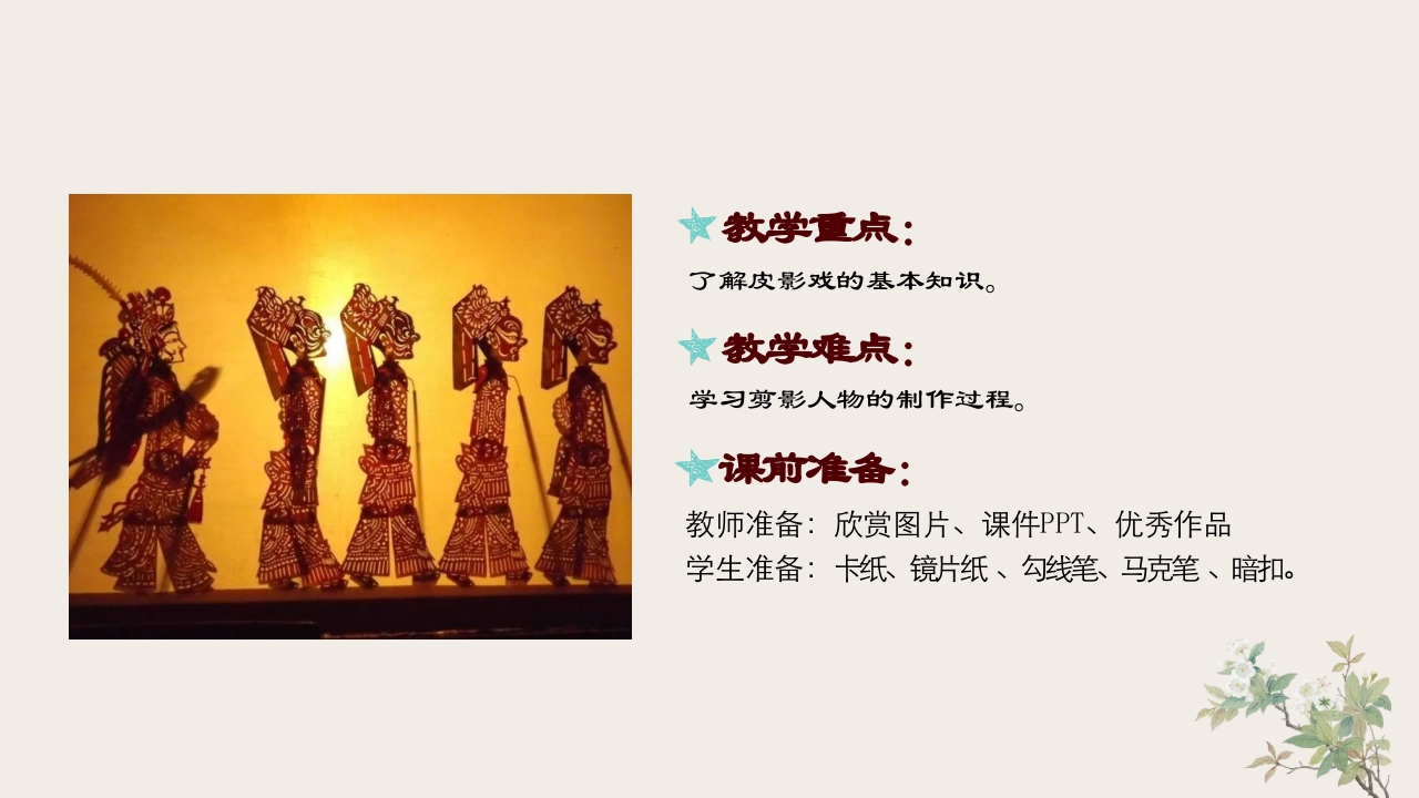 民间传统艺术皮影戏PPT课件3
