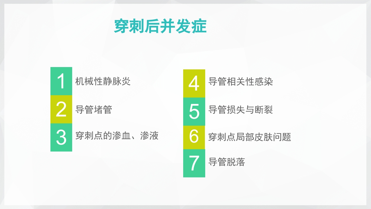 PICC置管后常见并发症的处理PPT课件5