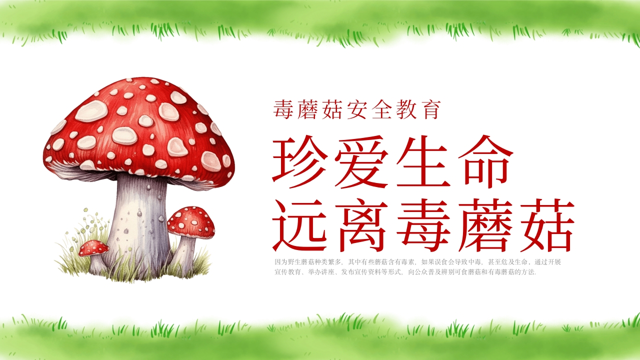 珍爱生命远离毒蘑菇安全教育PPT课件15