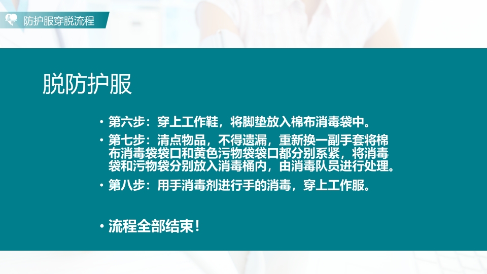 防护服的穿脱流程PPT课件23
