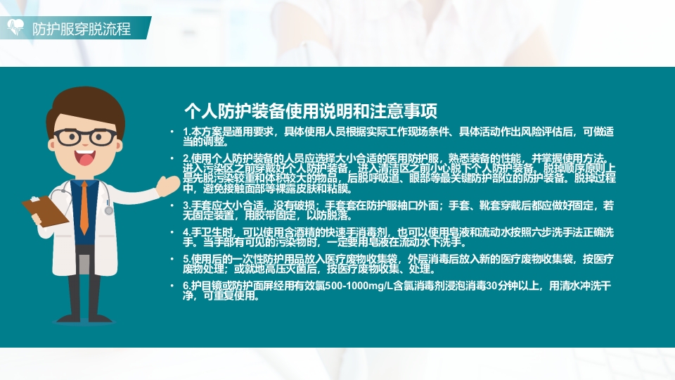 防护服的穿脱流程PPT课件24