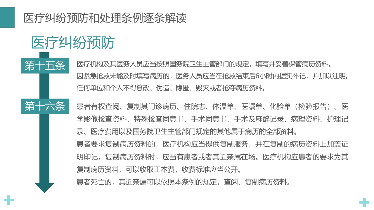 医疗纠纷预防和处理条例PPT课件25