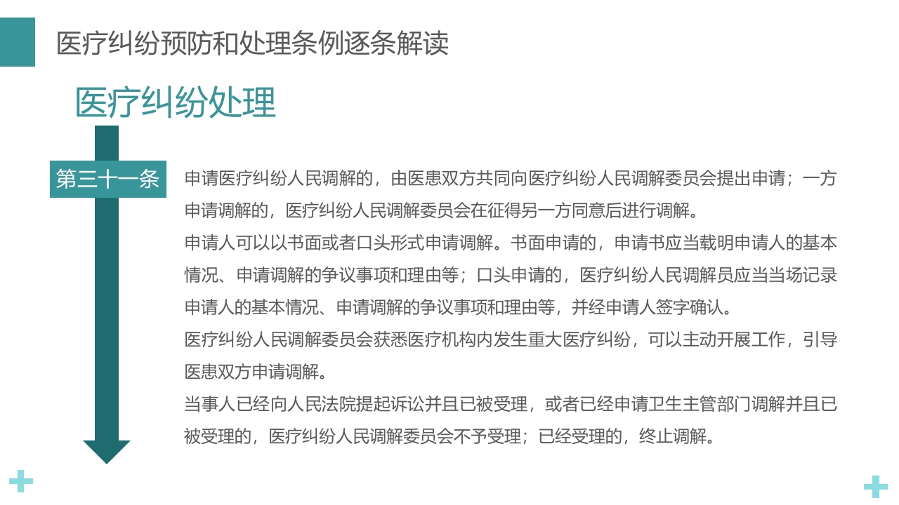 医疗纠纷预防和处理条例PPT课件35