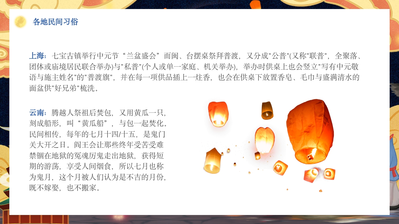 七月十五中元节节日介绍PPT课件15