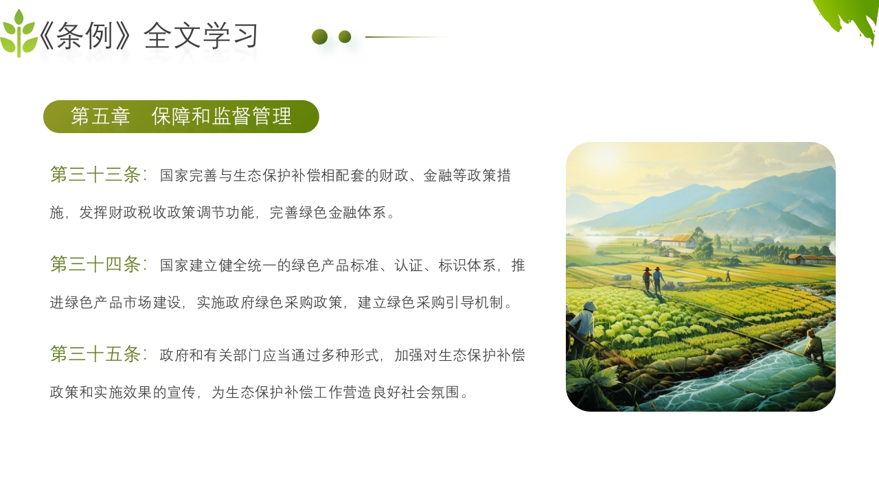 农业生态保护补偿条例PPT课件31