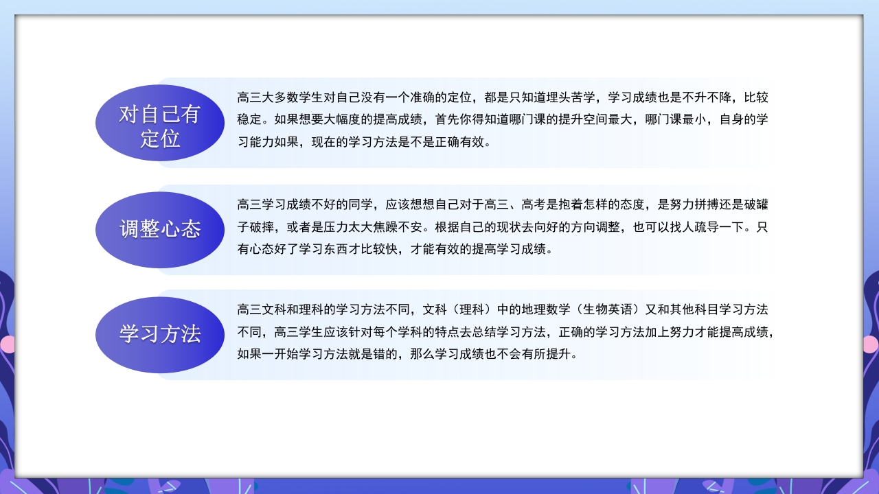 高三开学第一课励志主题班会PPT课件20