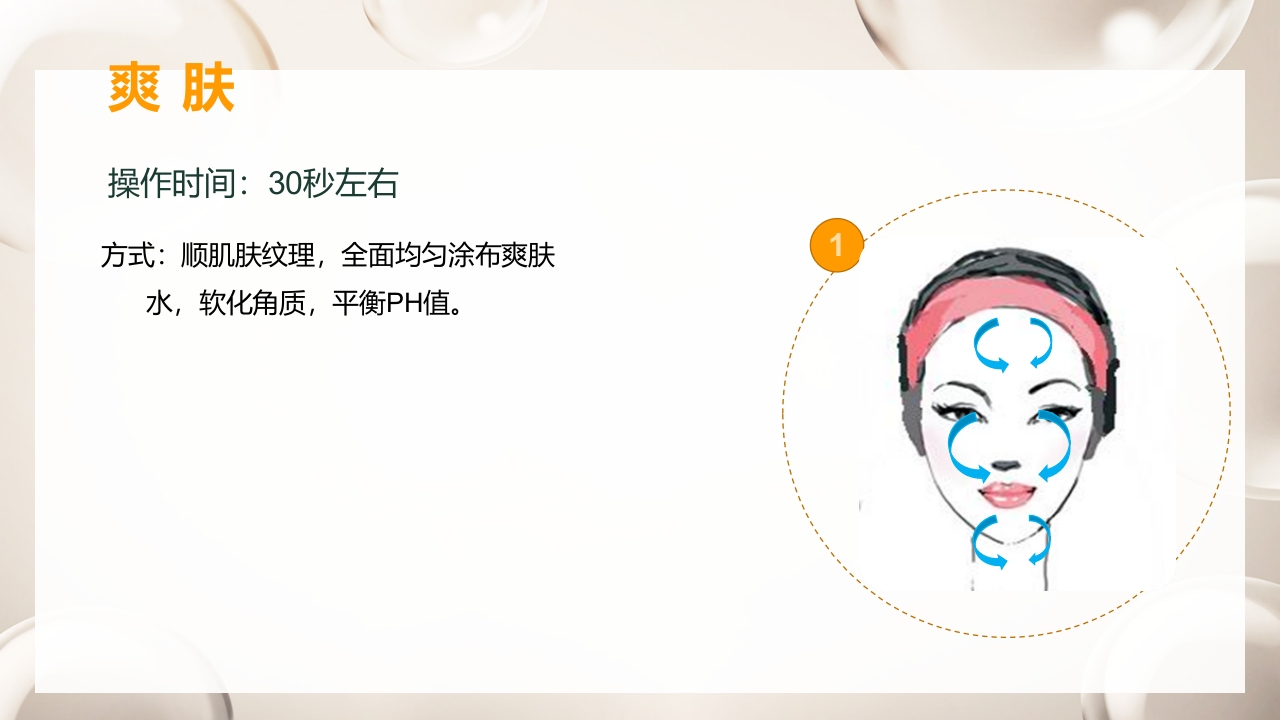 紧致面部护理步骤及按摩手法PPT课件14