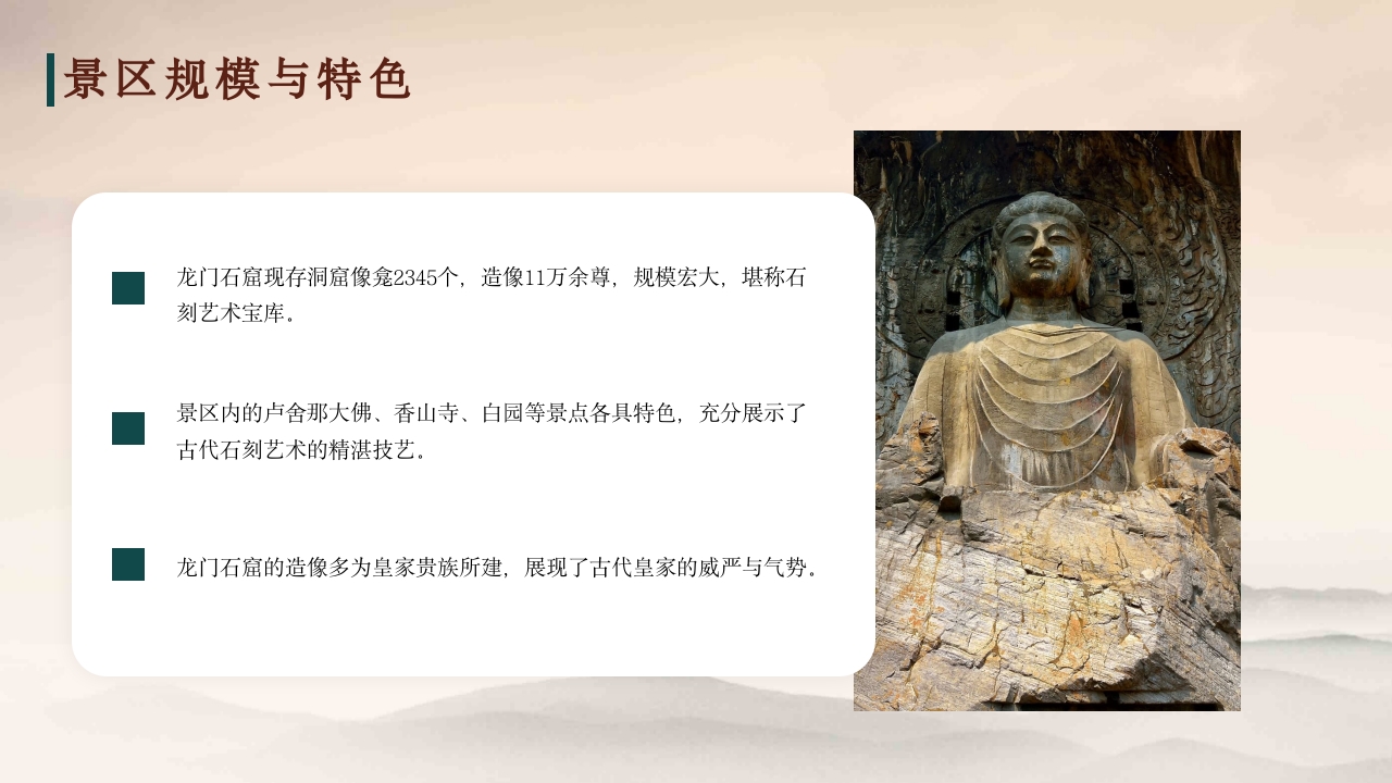 龙门石窟旅游旅行景点景区介绍PPT课件6