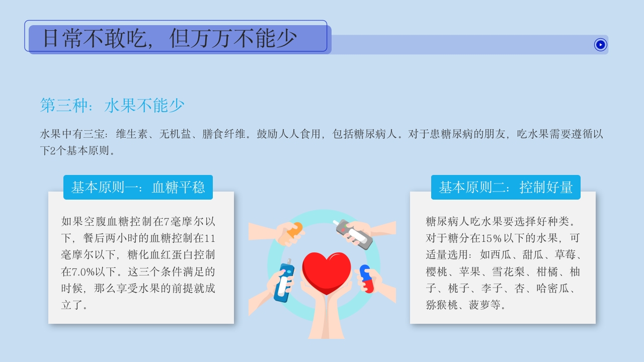 糖尿病健康教育血糖控制好饮食很重要PPT课件15