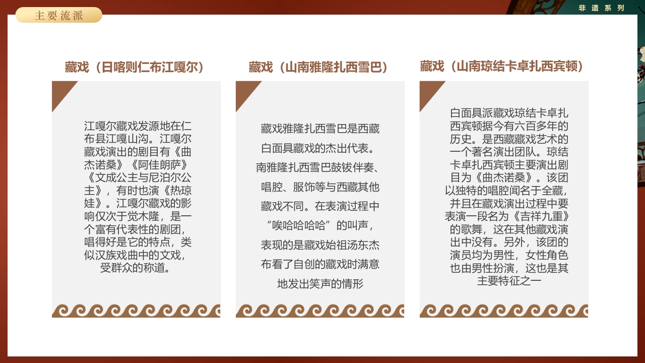 复古风非遗系列之藏戏PPT课件39