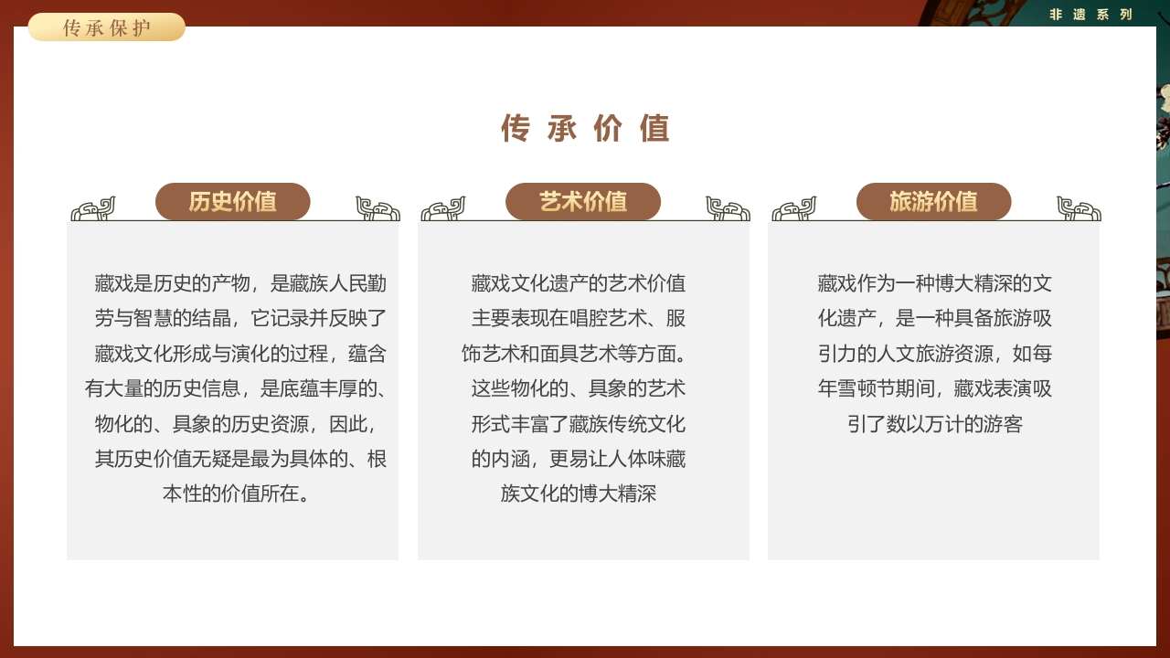 复古风非遗系列之藏戏PPT课件44