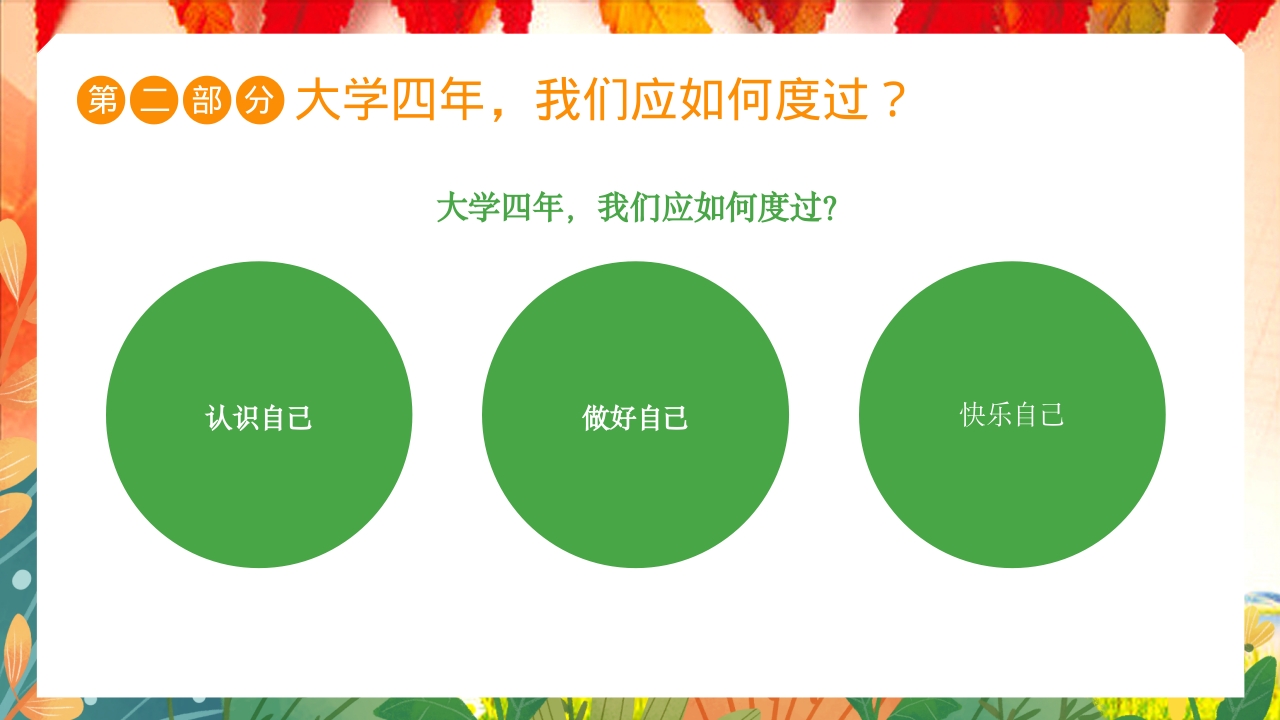 大学开学第一课主题班会PPT课件11