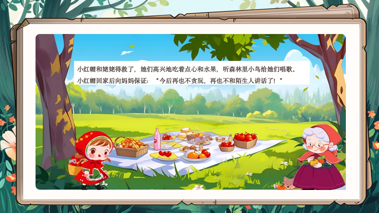 《小红帽》绘本故事PPT课件15