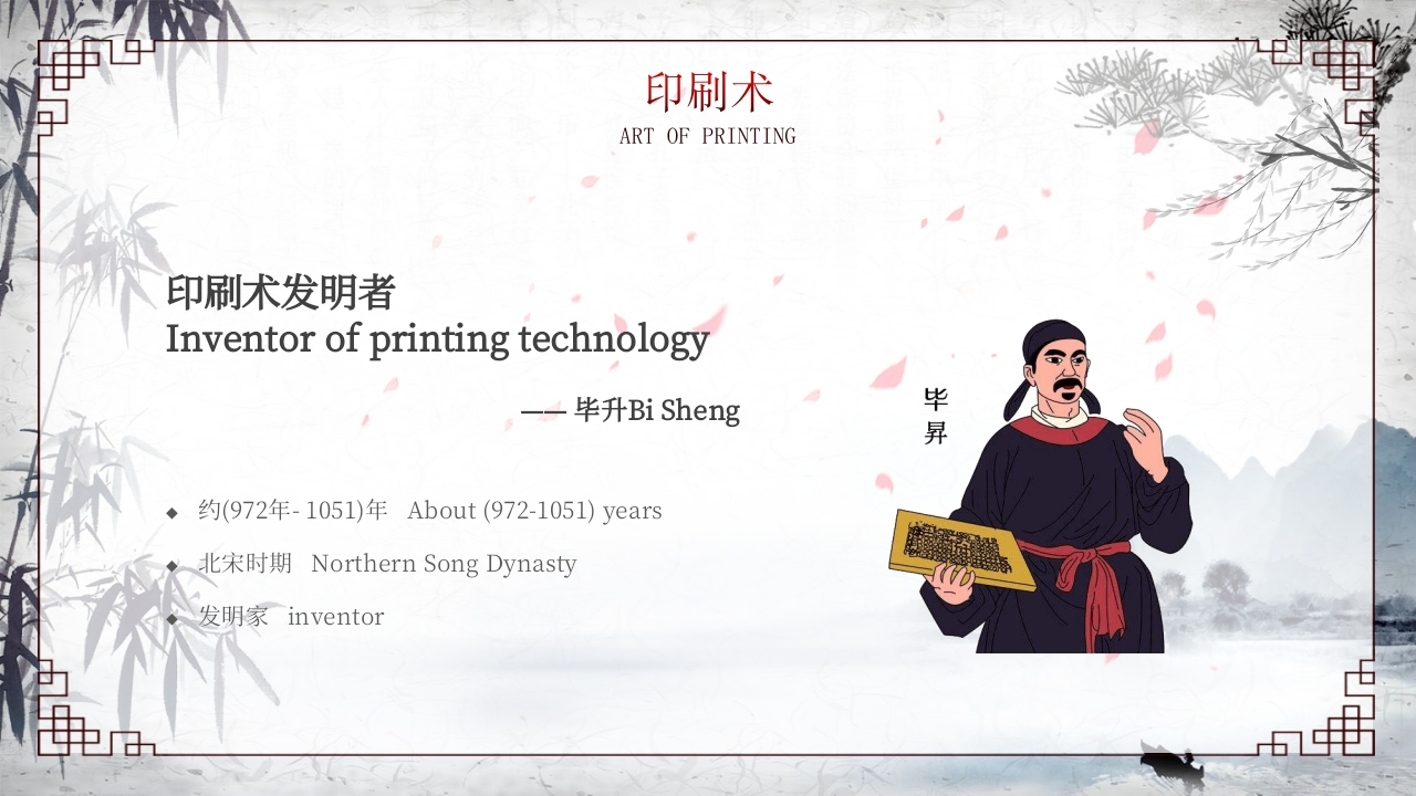 中国四大发明中英文介绍PPT课件12