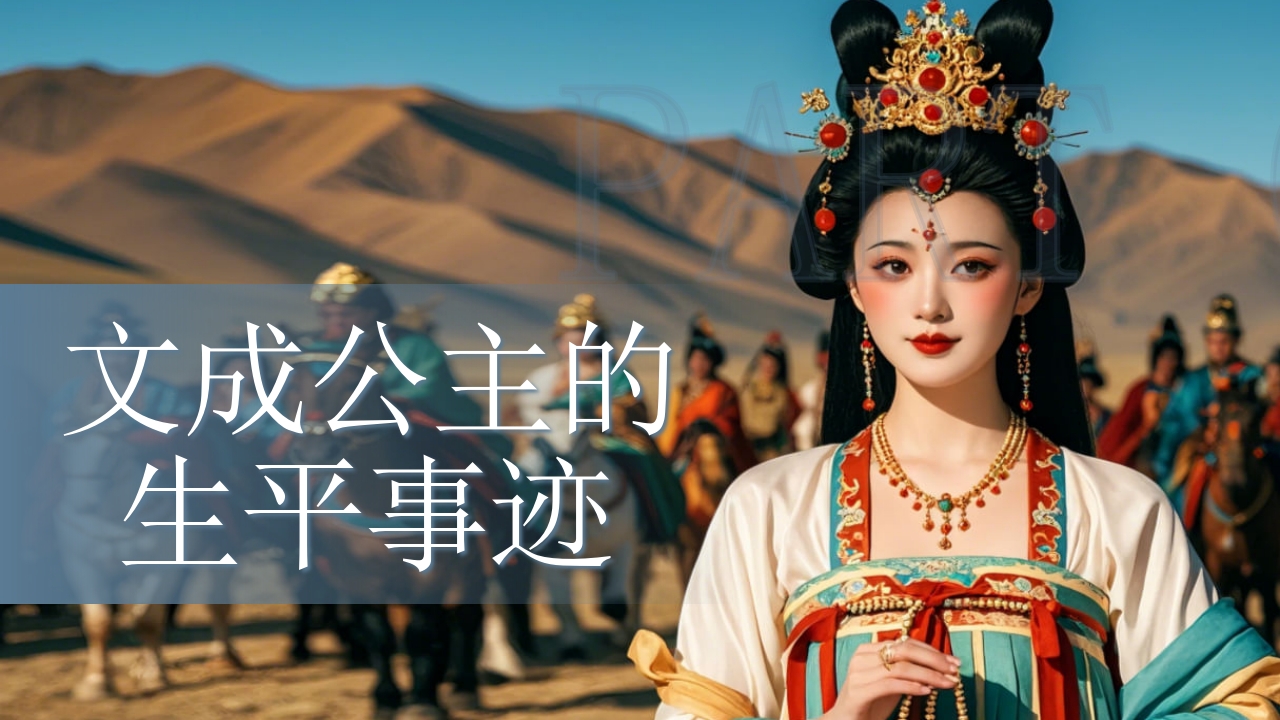 古代历史人物介绍文成公主PPT课件7