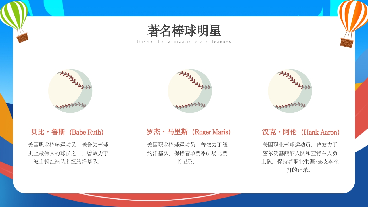 棒球运动知识教育PPT课件21