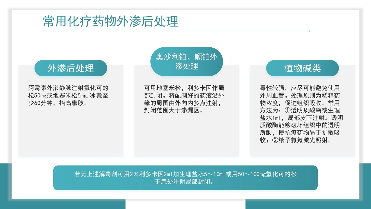 医疗药物外渗的预防与处理PPT课件18