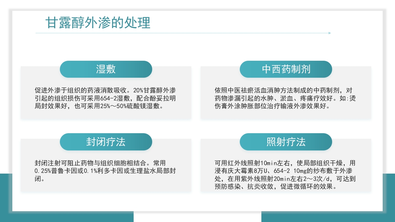 医疗药物外渗的预防与处理PPT课件28