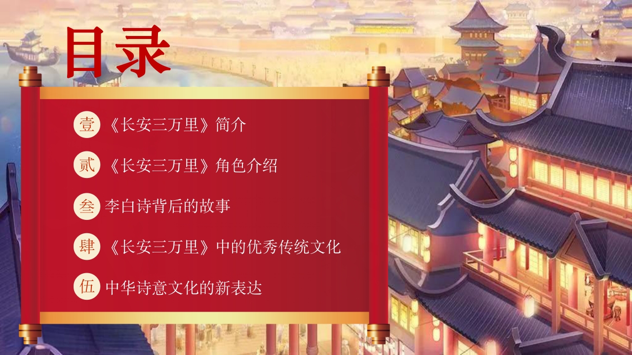 古风长安三万里观影介绍PPT课件2