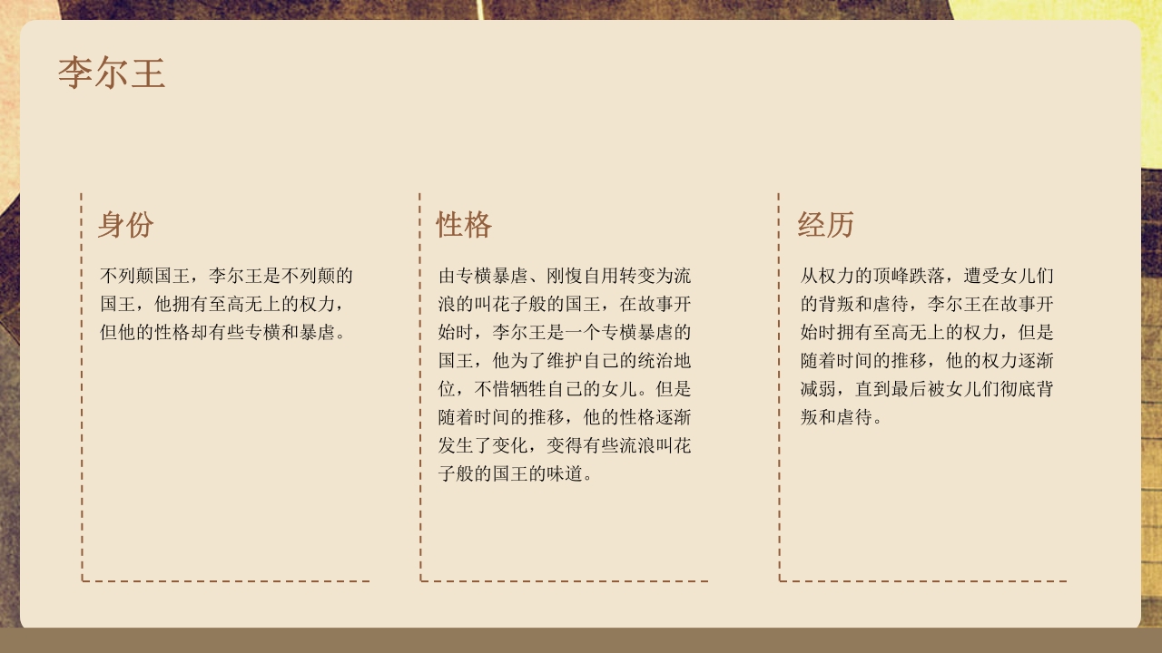 李尔王戏剧鉴赏宣传西方戏剧PPT课件14