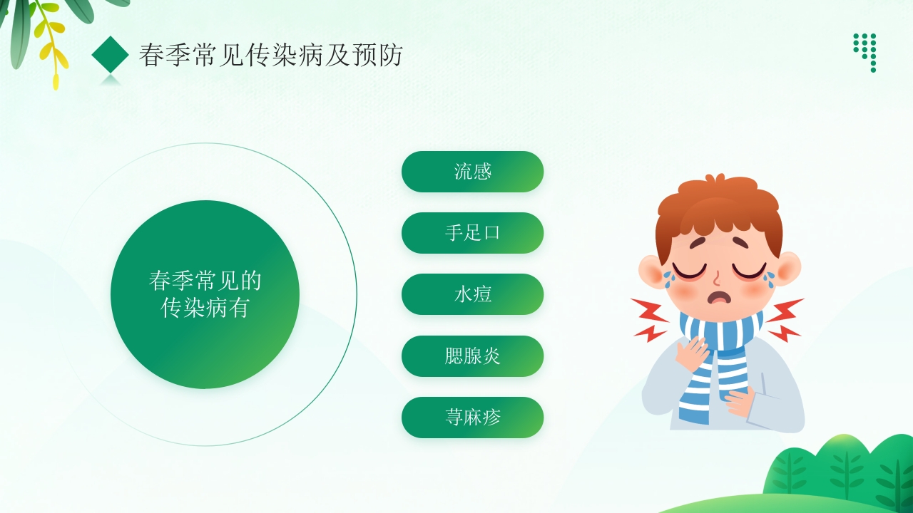 “预防传染病拥抱美好春天”春季传染病预防PPT课件5