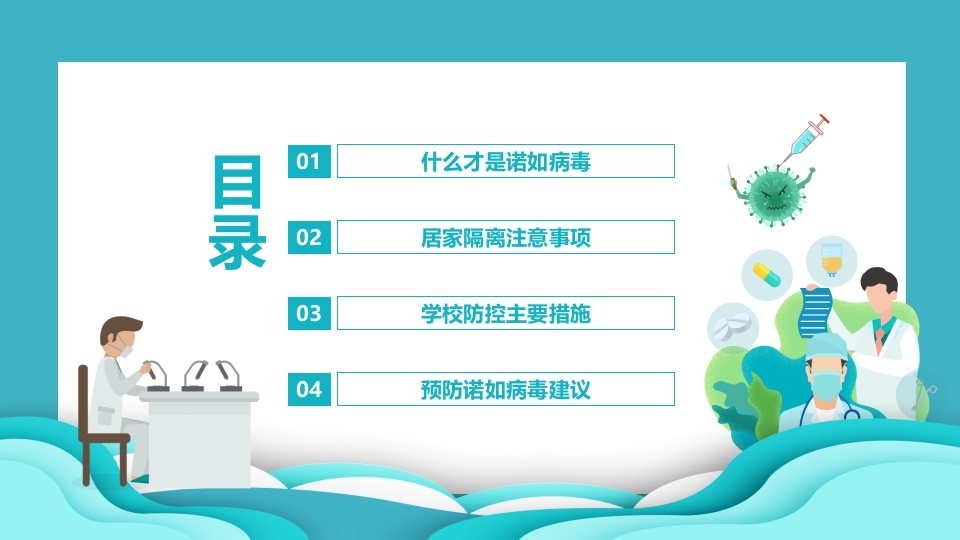 防疫科普讲义防控诺如病毒主题班会PPT课件2