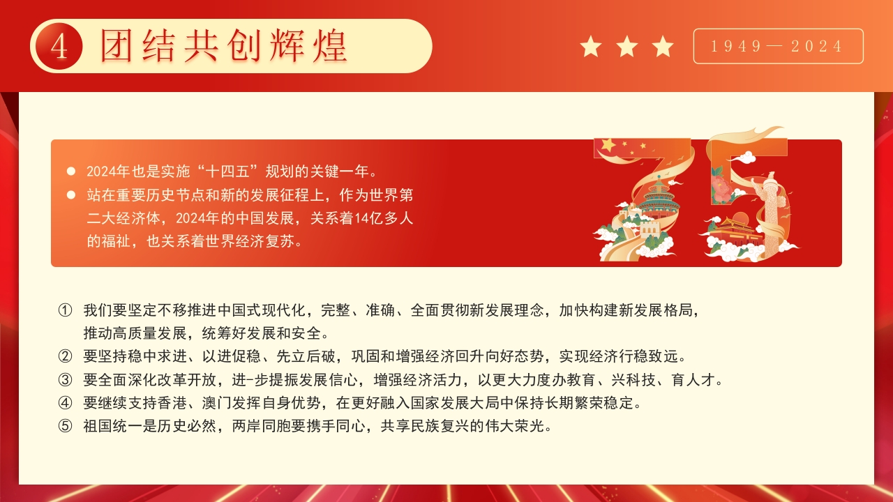 大国华诞繁盛共享·共筑中国梦庆国庆节75周年PPT课件23