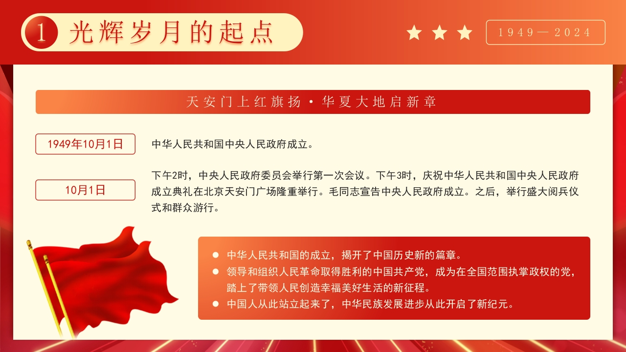 大国华诞繁盛共享·共筑中国梦庆国庆节75周年PPT课件8