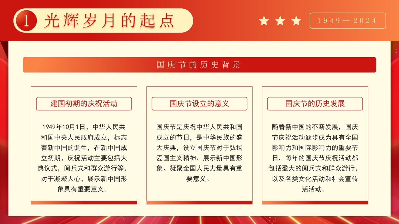 大国华诞繁盛共享·共筑中国梦庆国庆节75周年PPT课件9