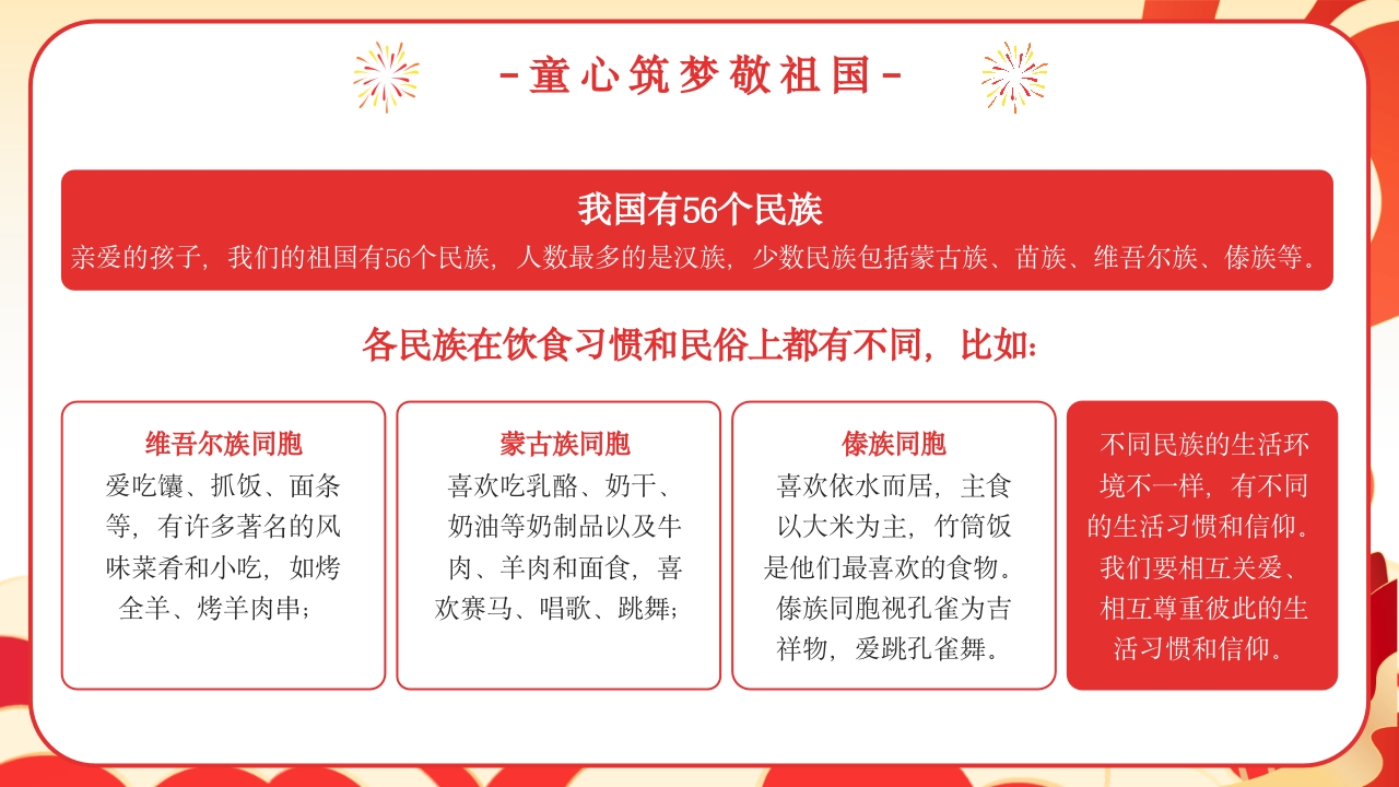 我爱你中国幼儿园国庆节主题班会PPT课件10