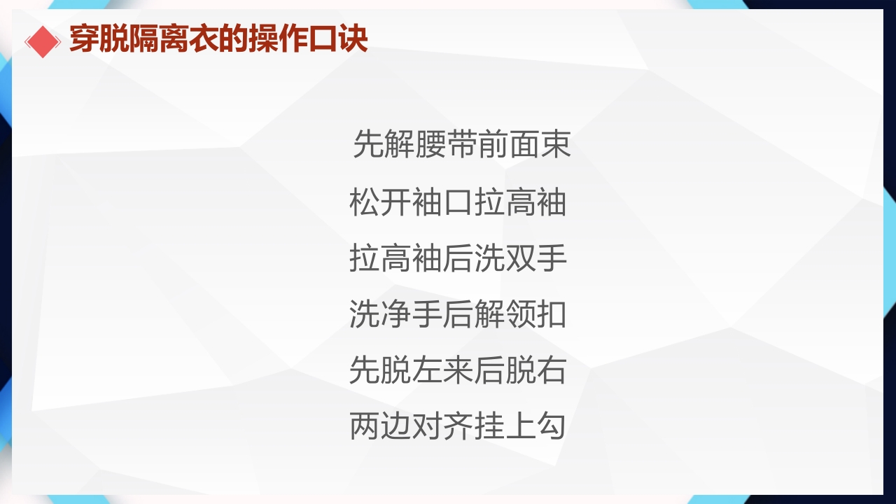 穿脱隔离衣的操作步骤PPT课件17