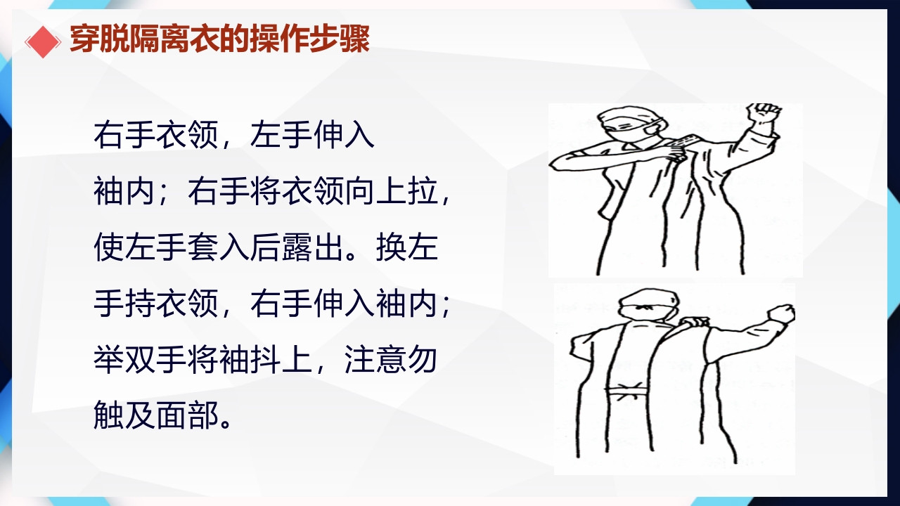 穿脱隔离衣的操作步骤PPT课件6
