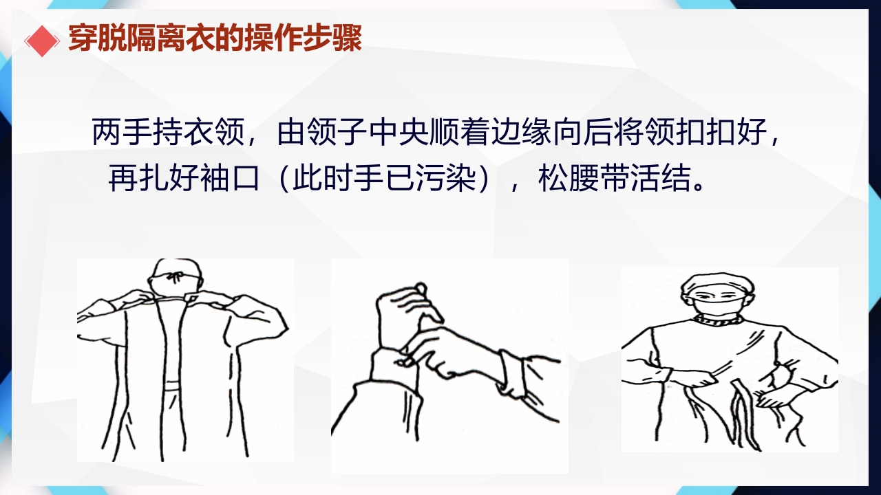 穿脱隔离衣的操作步骤PPT课件7