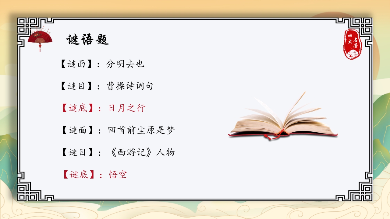 中国四大名著活动课知识竞赛PPT课件18