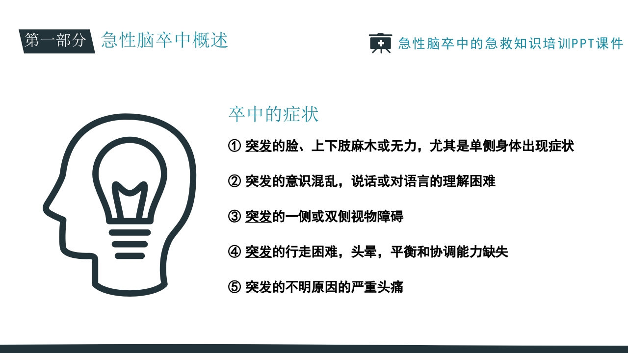 急性脑卒中的急救知识培训PPT课件7