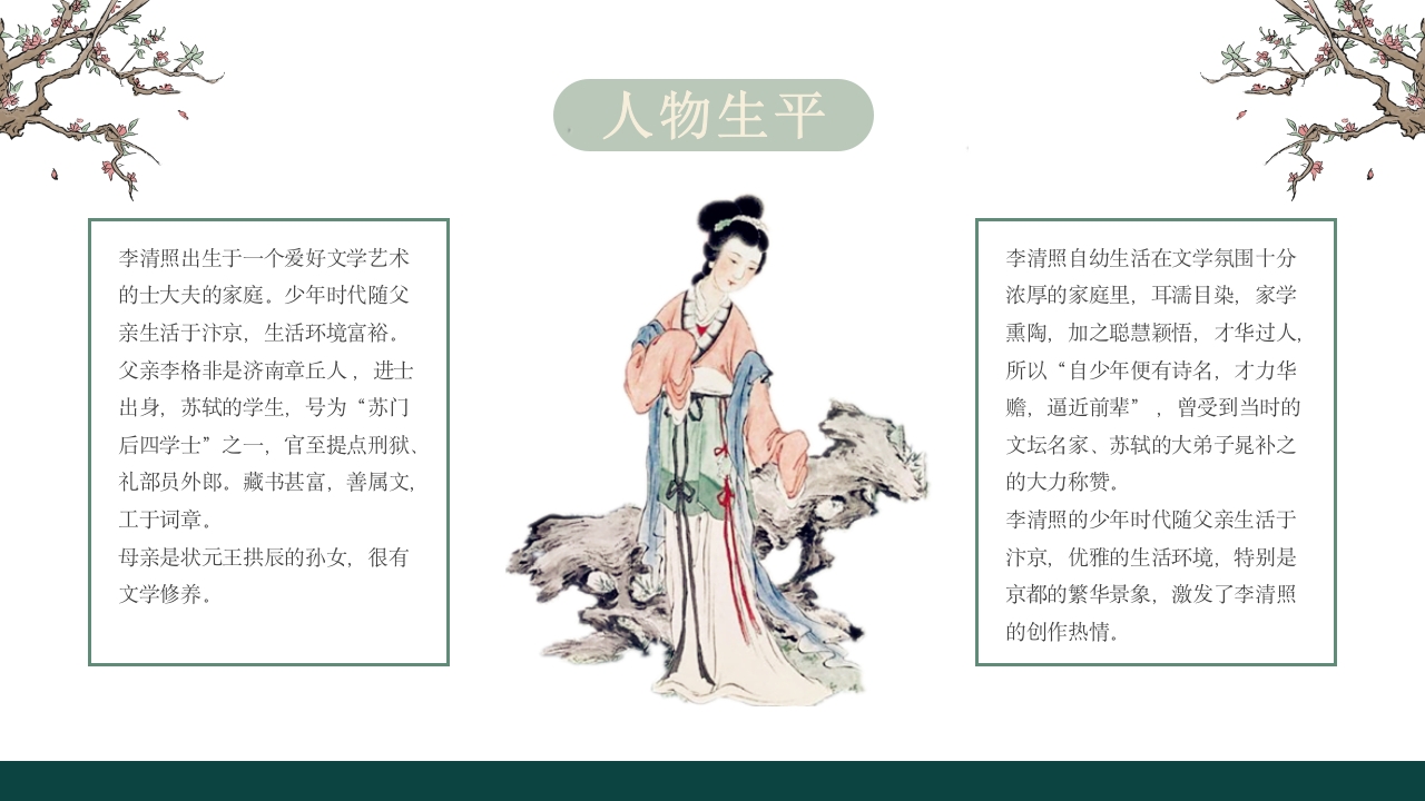 李清照人物介绍课件PPT课件·人教部编版5